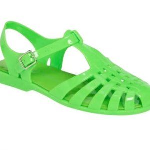 Jeffrey Campbell Havana Neon Green Jelly Sandal